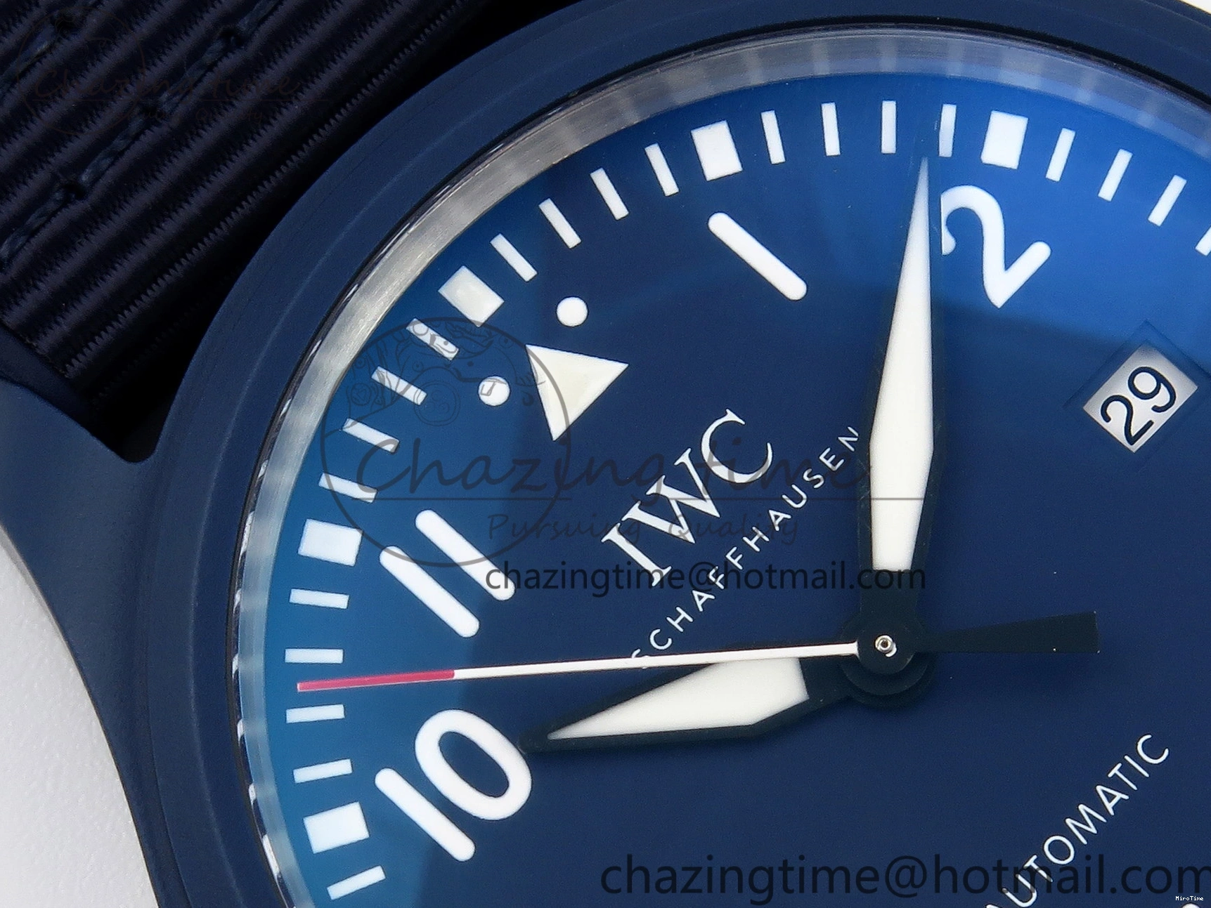 MIROTIME 0206 Original Pilot’s Watch Laureus Blue Ceramic IW328101 ZF 1:1 Best Edition on Blue Nylon Strap A 7027